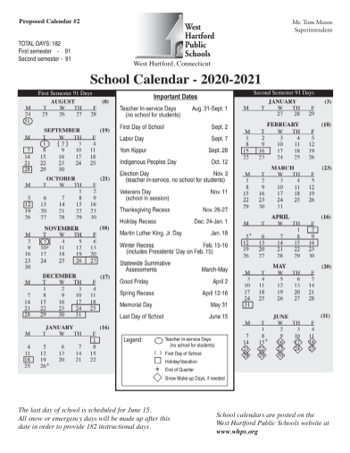 West Hartford Board Of Education Adopts Calendar With Later Start Date 