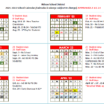 Wilson School District Calendar Holidays 2021 2022 School District