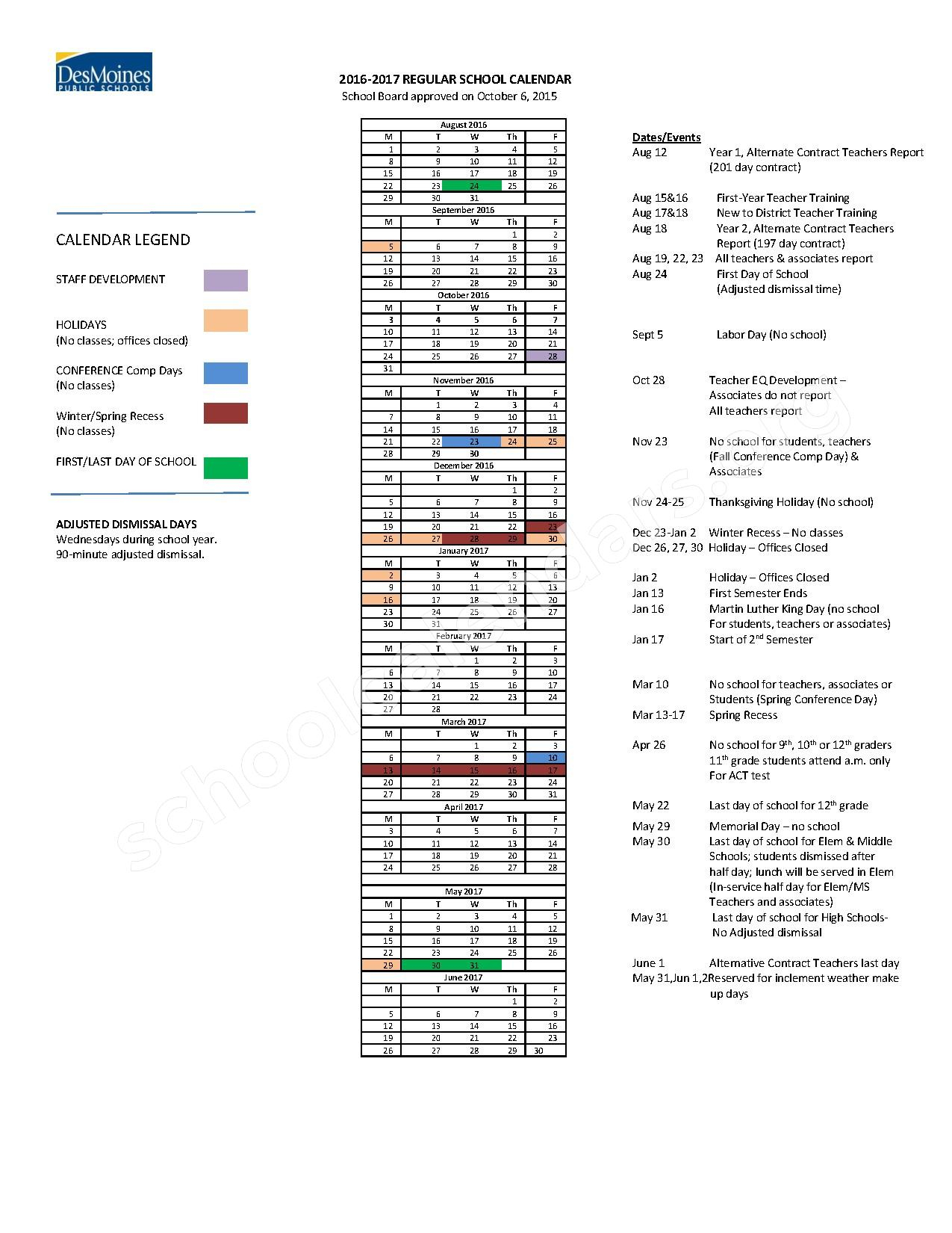 Des Moines Public Schools Calendar 2024