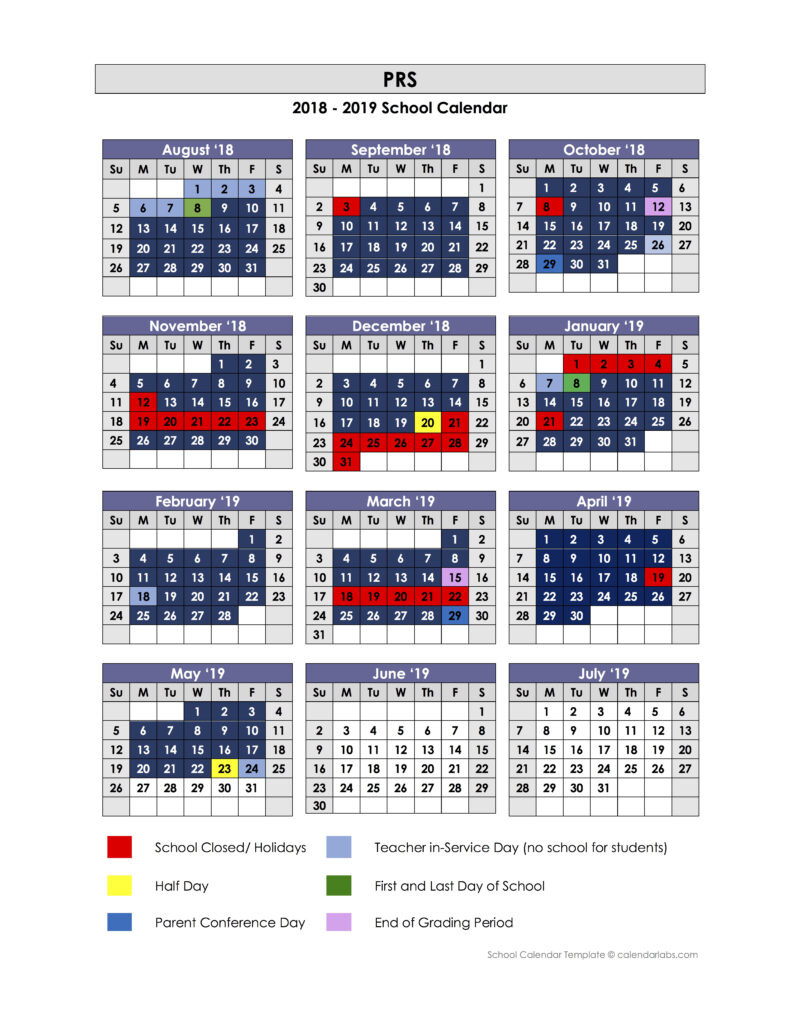 2018 2019 Calendar Pike Road School District