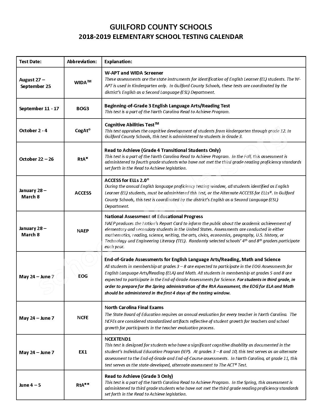 Guilford Elementary School Calendar 2024