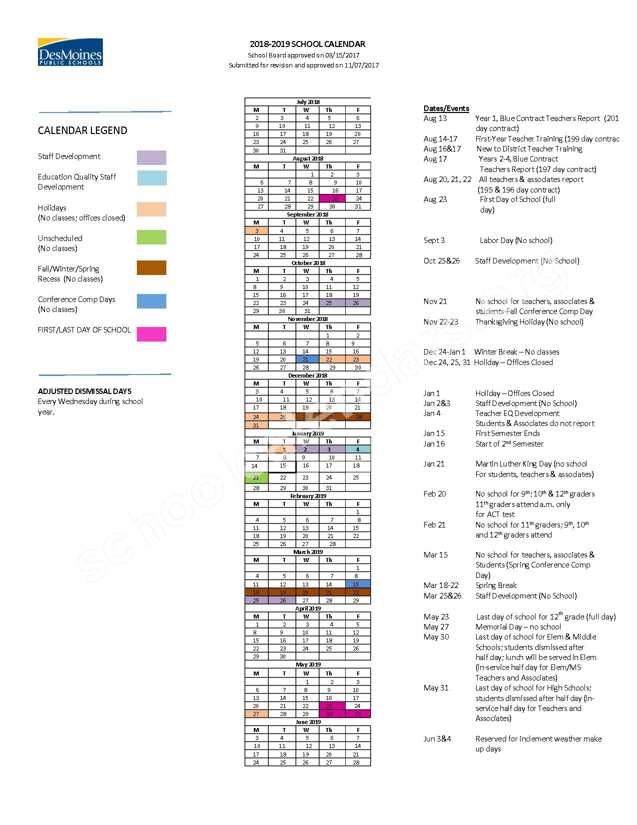 Des Moines Public Schools Calendar 2024