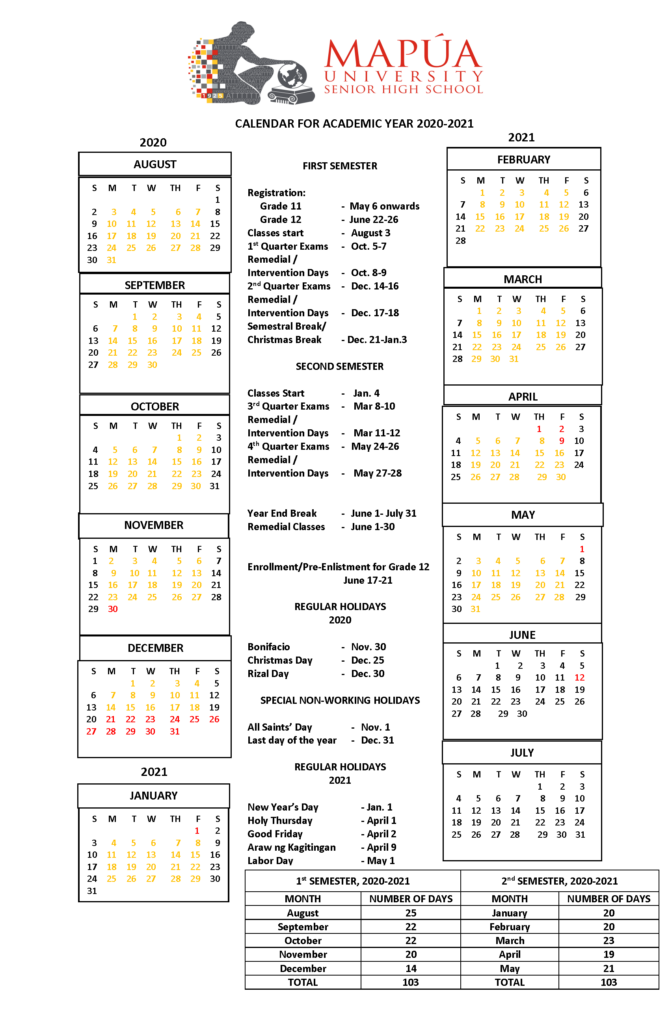 Academic Calendar RO Map a University