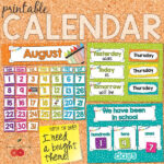 Bright Calendar Set Classroom Calendar Set Classroom Calendar