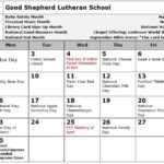 Calendar Events Good Shepherd Lutheran School