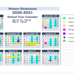 Calendar Events Pioneer Elementary School