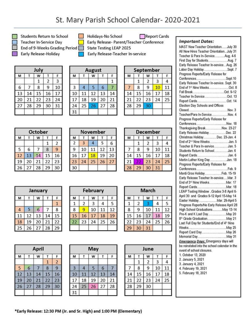 Central Islip School District Calendar Printable Calendar 2020 2021