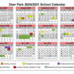 Deer Park Releases 2020 21 And 2021 22 Annual School Calendars