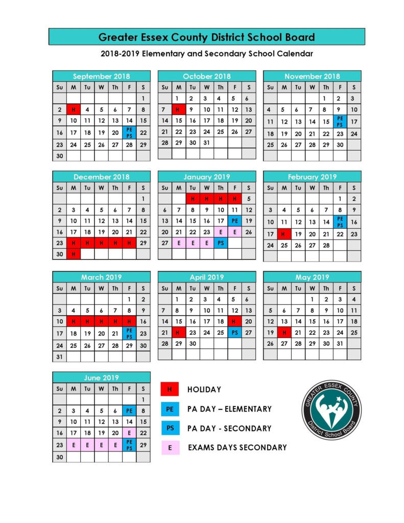 District 6 School Calendar Working Calendar