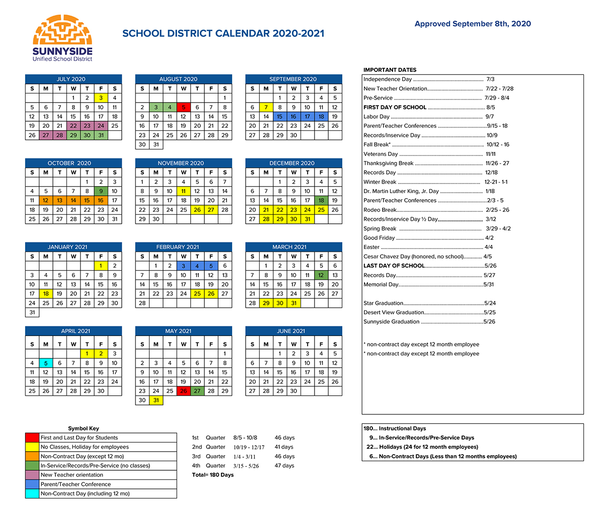East Side Union High School District Calendar 2020 2021 Printable 