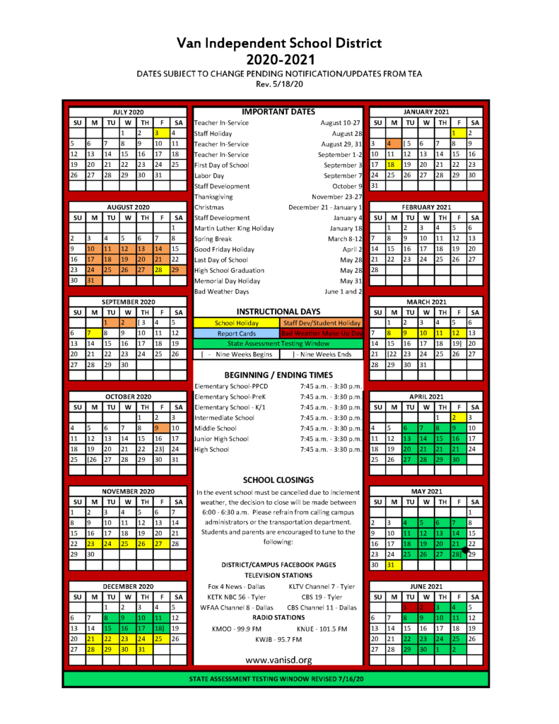 Gilmer County School Calendar 2020 2021 Printable Calendars 2021