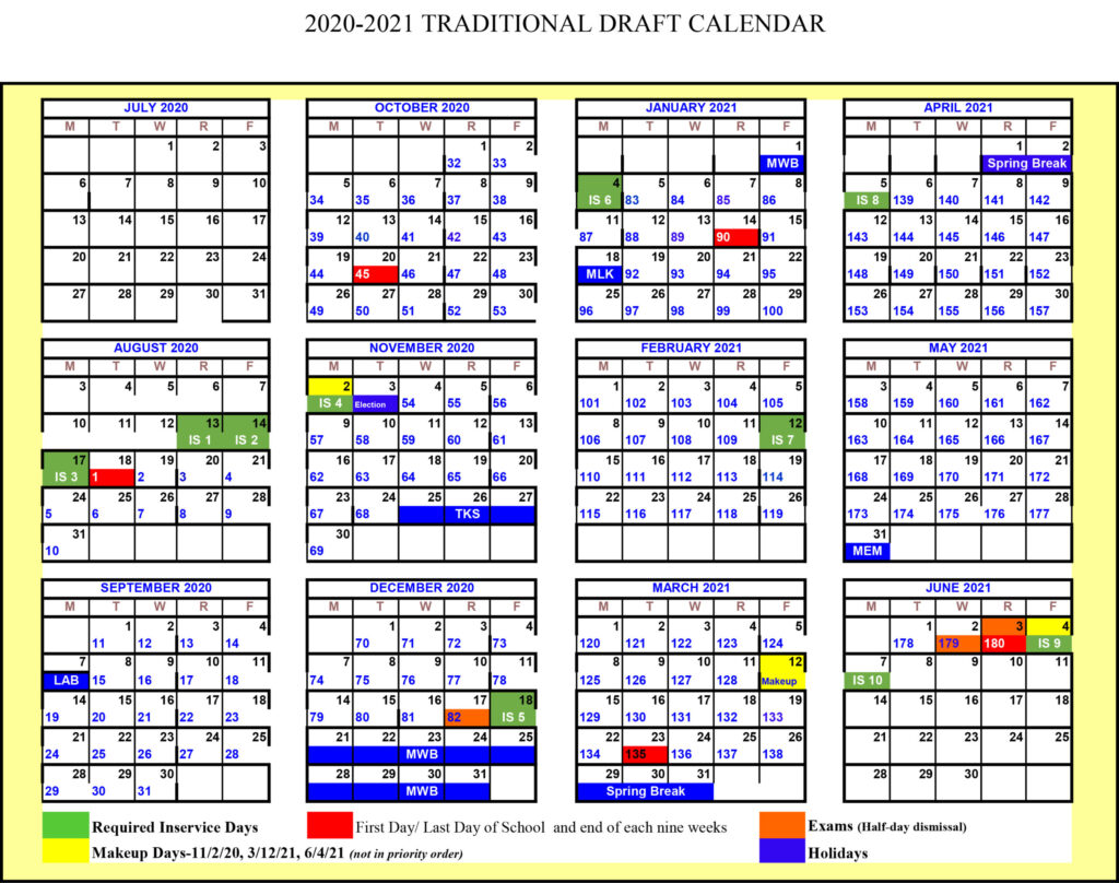 Greenville County School Calendar 2020 2021 Printable Calendars 2021