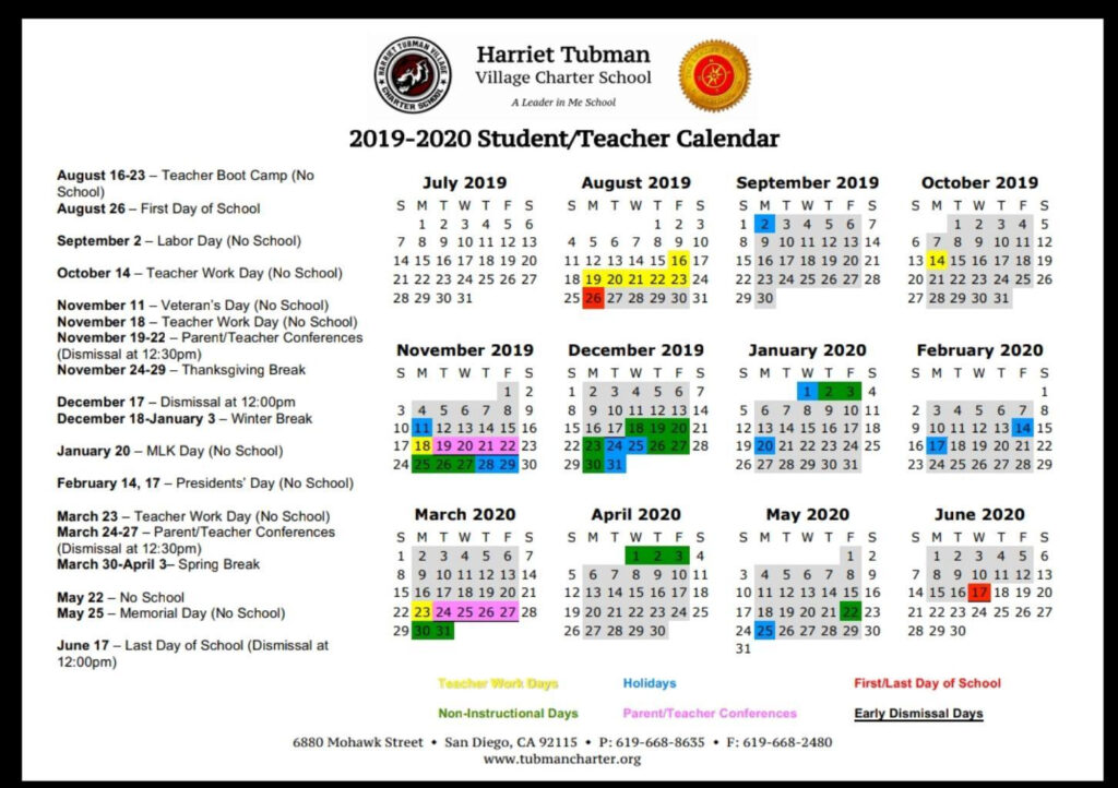 Grossmont High School Academic Calendar Printable Calendar 2021 2022