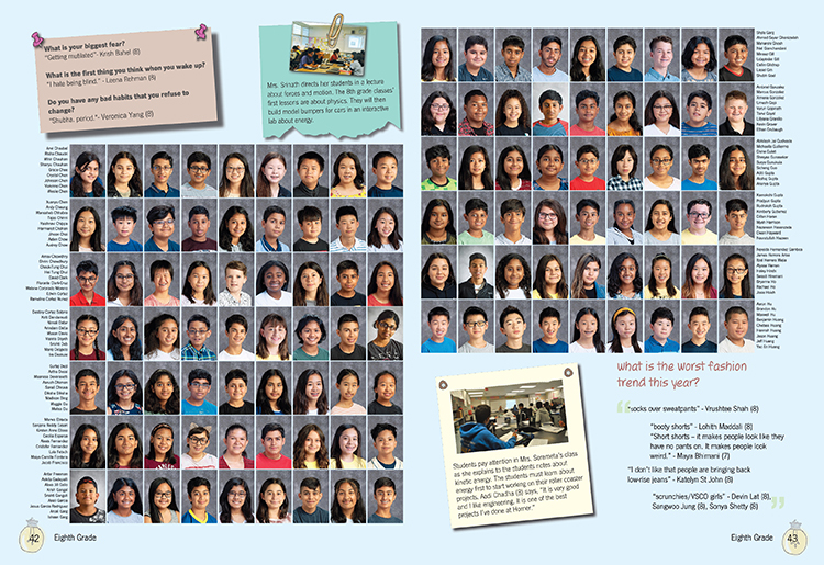 Horner Junior High School 2020 Portraits Yearbook Discoveries