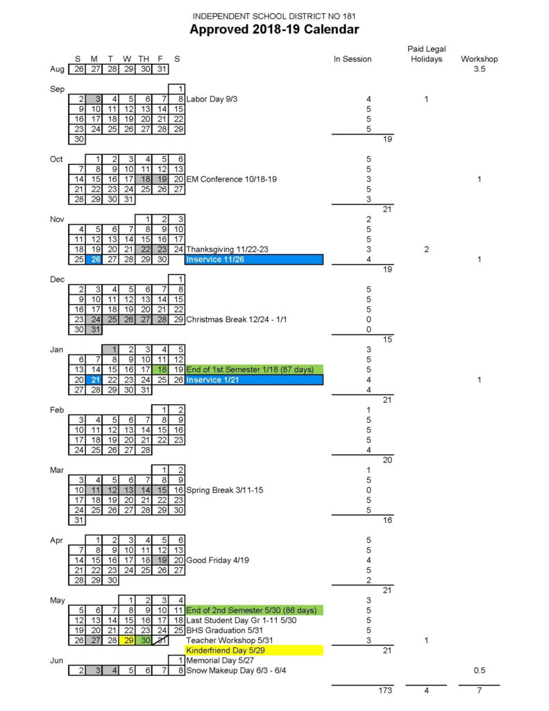 Incredible School Calendar District 2 Printable Blank Calendar Template