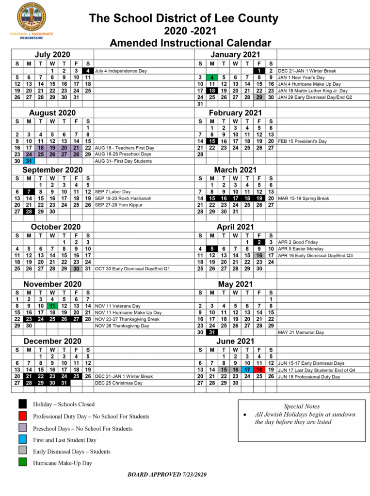 Lee County School Calendar Le Gai Jardin