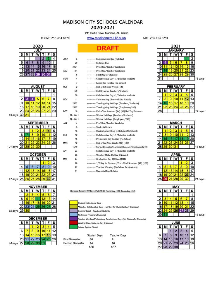 Madison City Schools Calendar 2021 2022 Huts Calendar