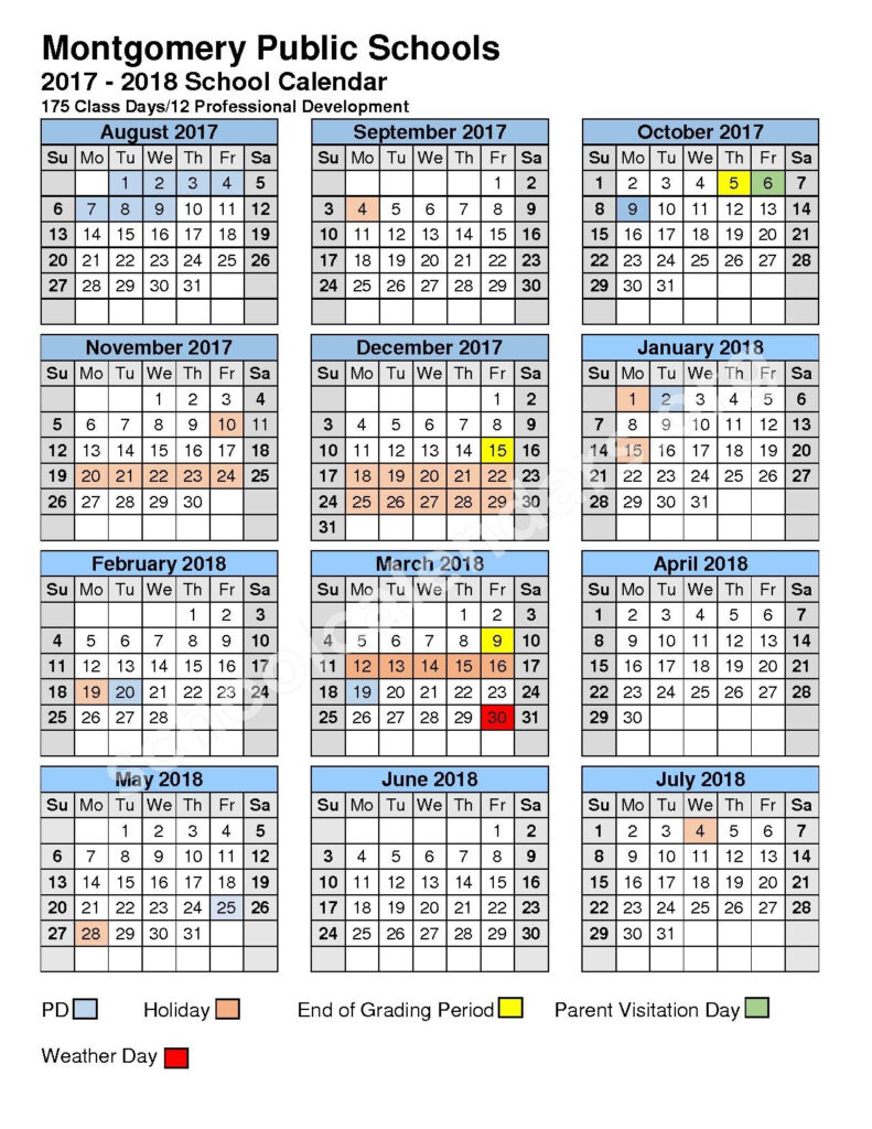 Montgomery County Public School Calendar Qualads