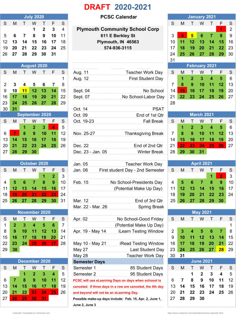 Moon Area School District Calendar 2020 2021 Printable Calendars 2021