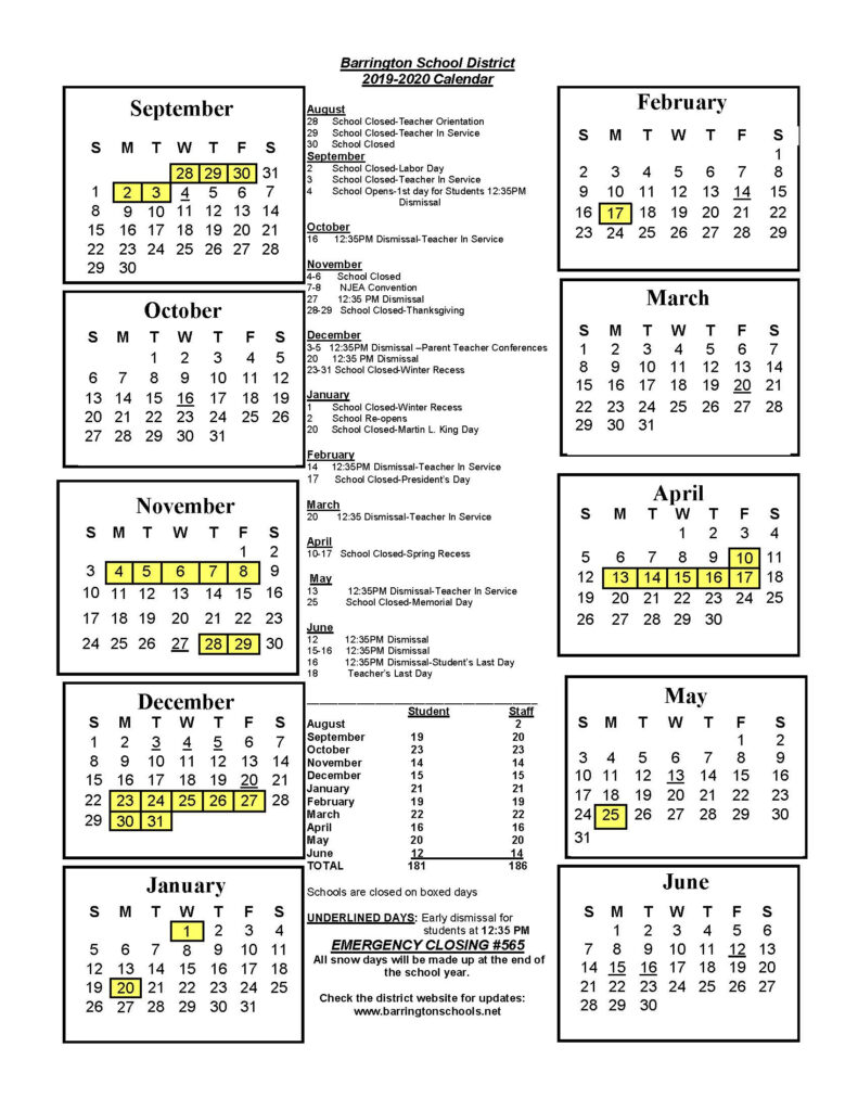 New Brunswick Public Schools Calendar Printable Calendar 2020 2021