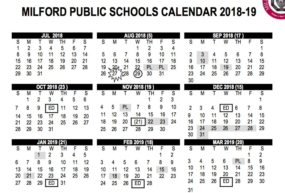 Milford Ct Public Schools Calendar 2022