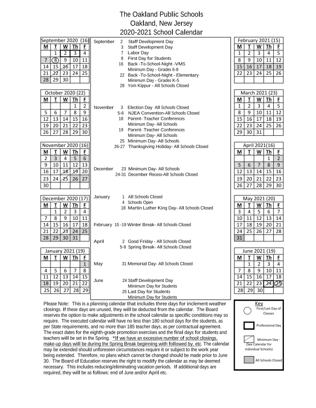 Elizabeth Public School Calendar 2022 2022