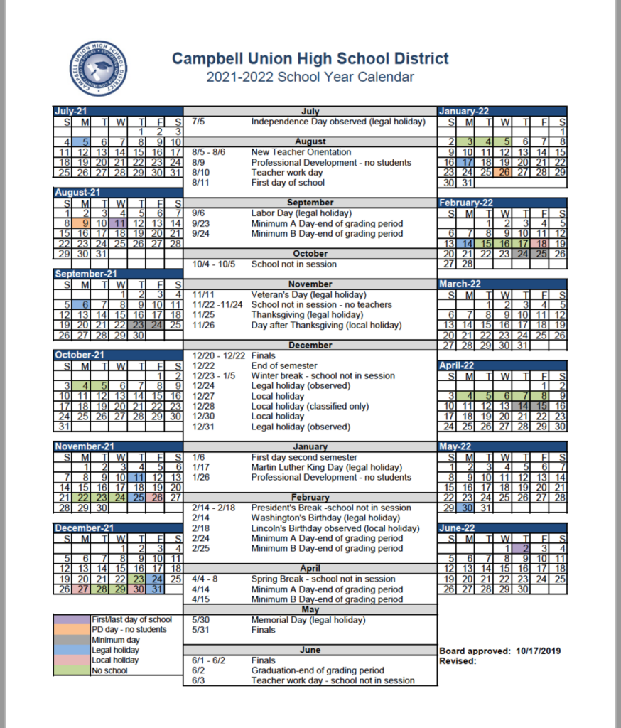 Oakland Unified School District Calendar 2020 2021 Printable 