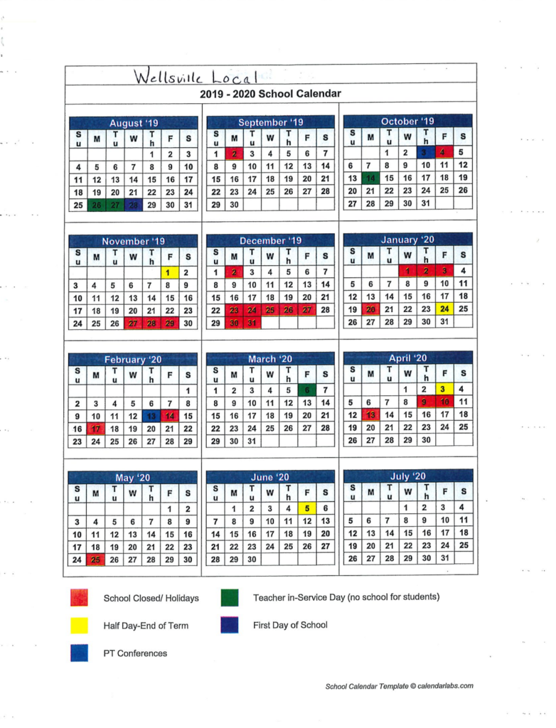 Ohio County Schools Calendar 2020 2021 Wheeling Printable Calendar 