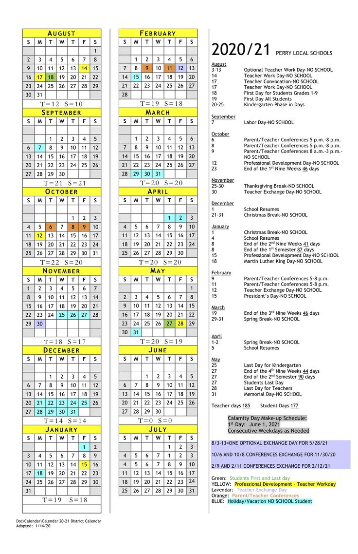 Ohio County Schools Calendar 2020 2021 Wheeling School Calendar