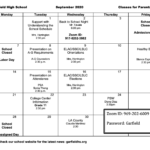 Parent Center Calendar Of Events Parent Center Garfield Senior High