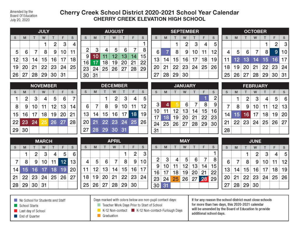 School Calendar School Calendar