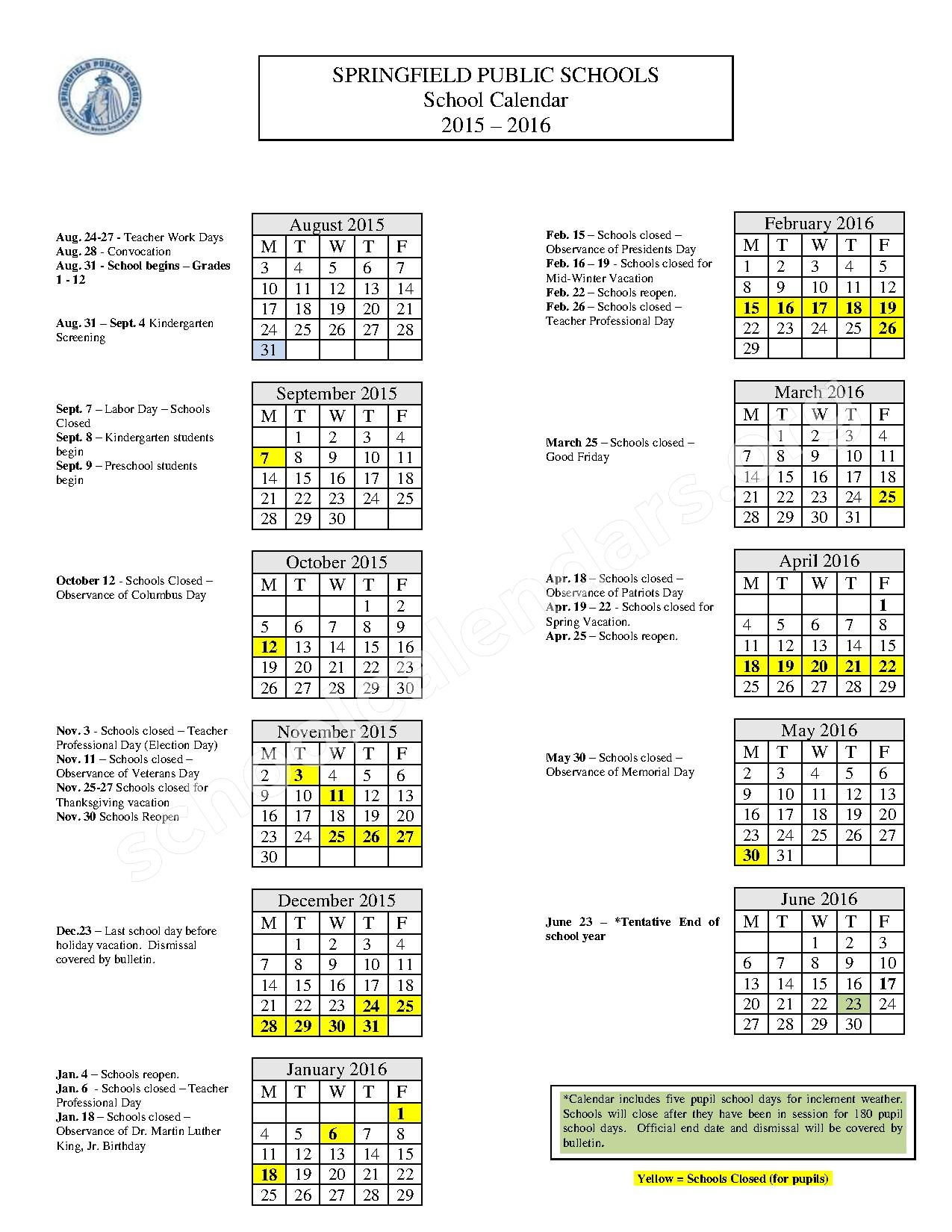 Springfield Public Schools Calendar 2024 2024 Ambur Phaedra