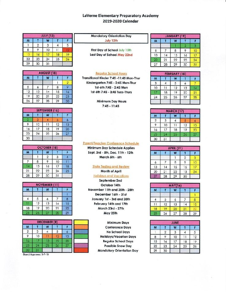 Victorville Elementary School Calendar Academic Calendar School 