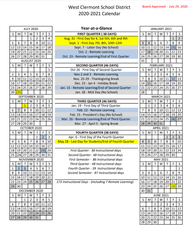 West Clermont School District Calendar 2024 Schoolcalendars net