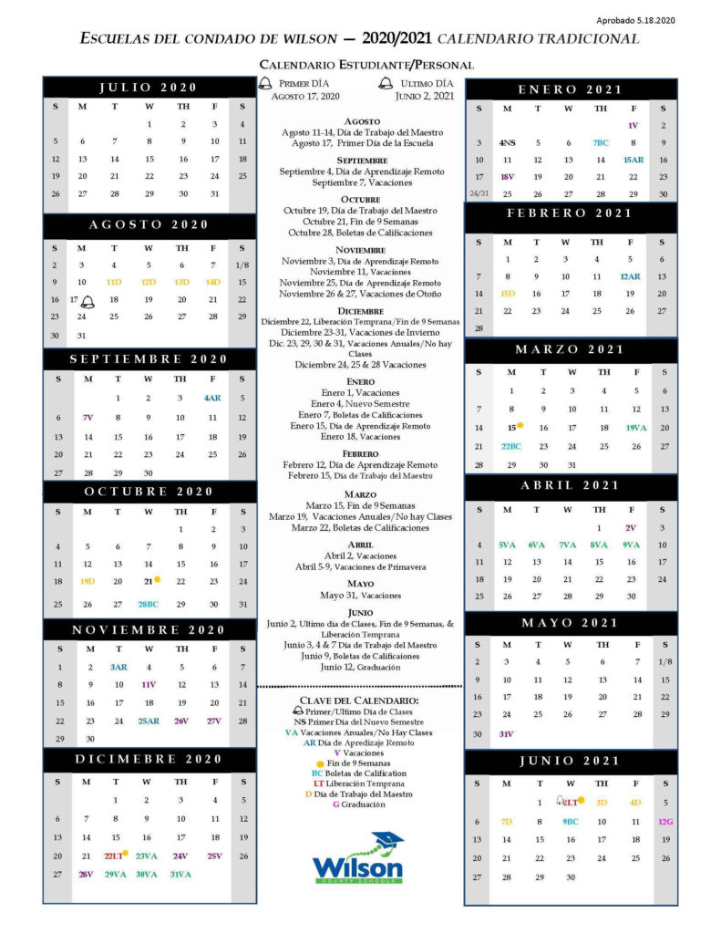 Wilson County Schools Calendar 2021 22 Calendar 2021