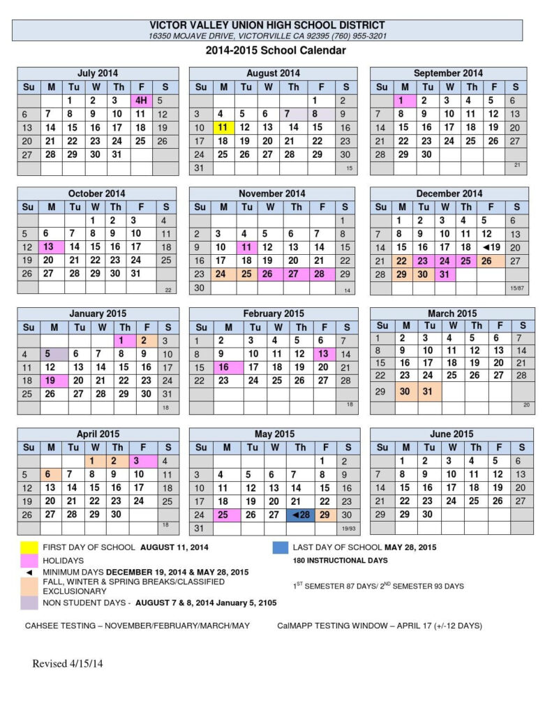 2014 15 School Calendar By Paula Petruschin Issuu