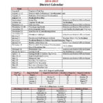 2014 2015 District Calendar Huffman Middle School Birmingham AL