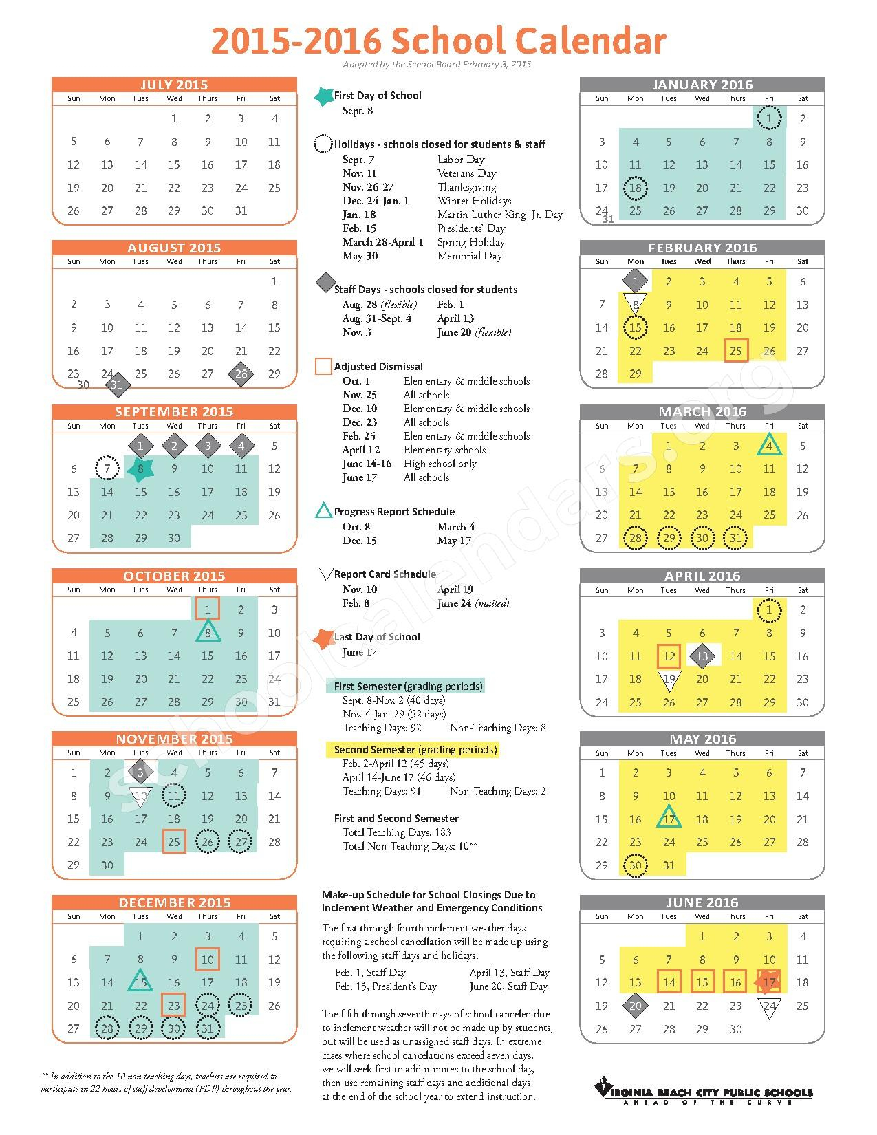 Virginia Beach Public School Calendar 2023