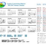 2016 2017 School Calendar Camden Central School District Camden NY