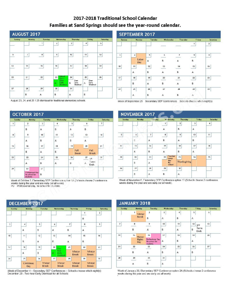 2017 2018 School Calendar Davis School District Farmington UT