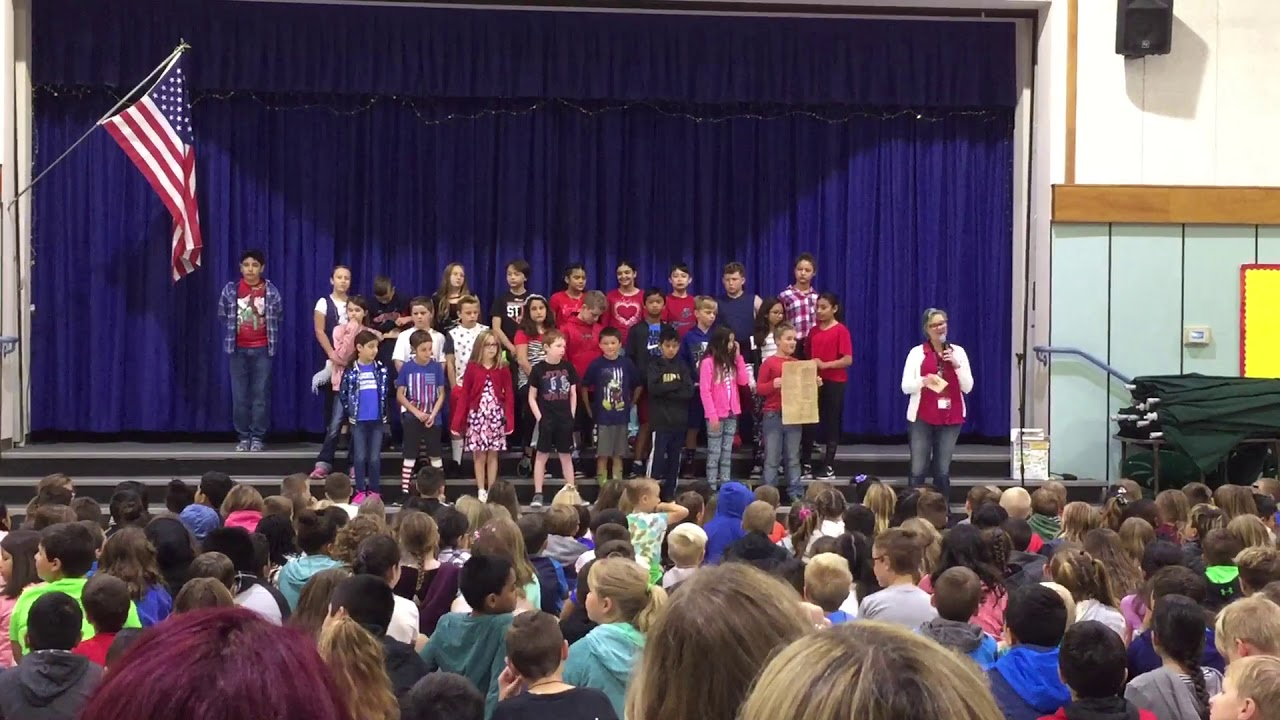 2018 09 25 Mrs Bodlavich s Class Sings The Preamble At Marguerite Hahn