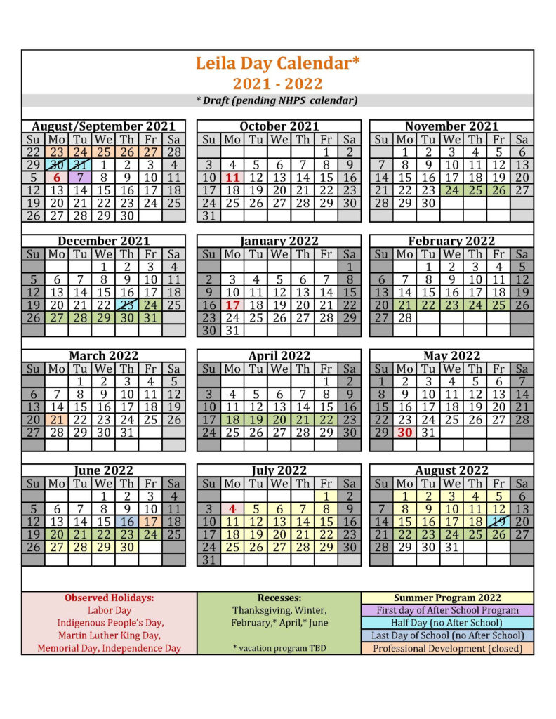 2022 23 New Haven Ct School Calendar Academic Calendar 2022