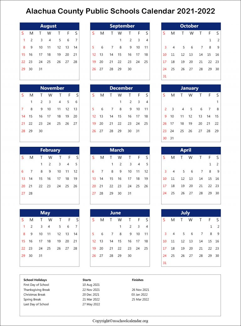 Alachua County Public School Calendar 2023