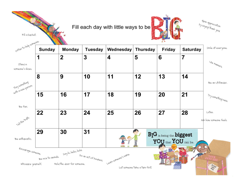 Big Calendar Created By Volunteers At Almond Elementary Big Calendar 