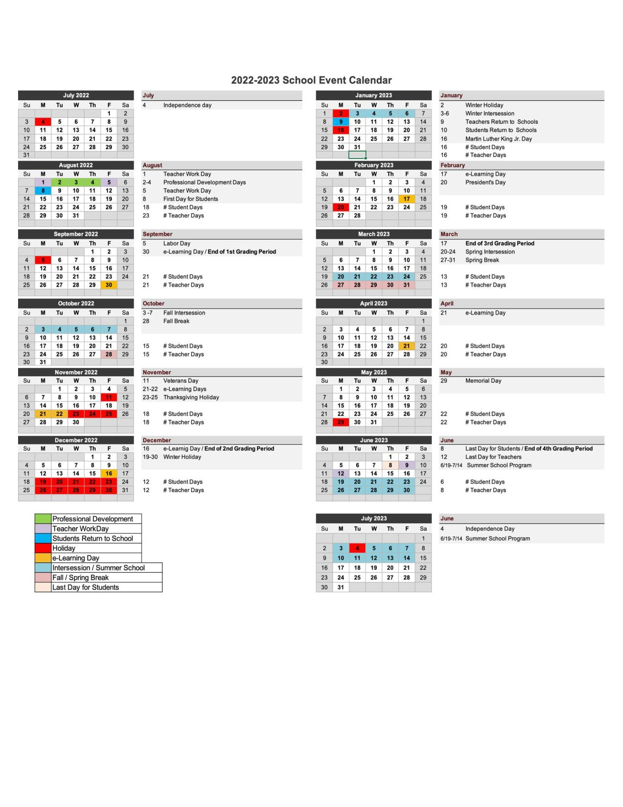 Birmingham City Schools Calendar 2022 2023 In PDF