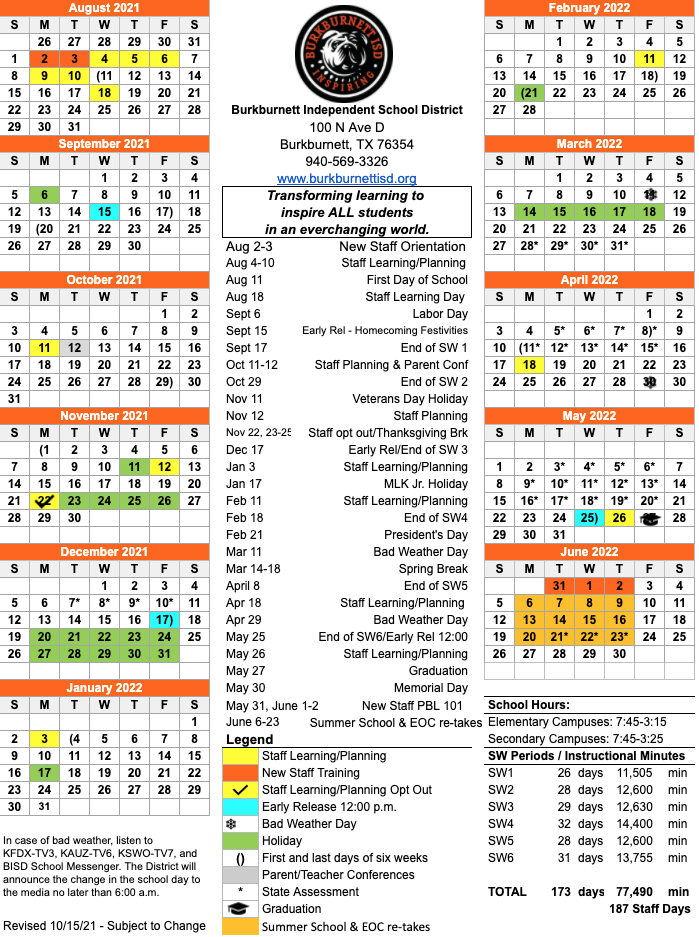 Bisd Calendar 2022 23 Martin Printable Calendars