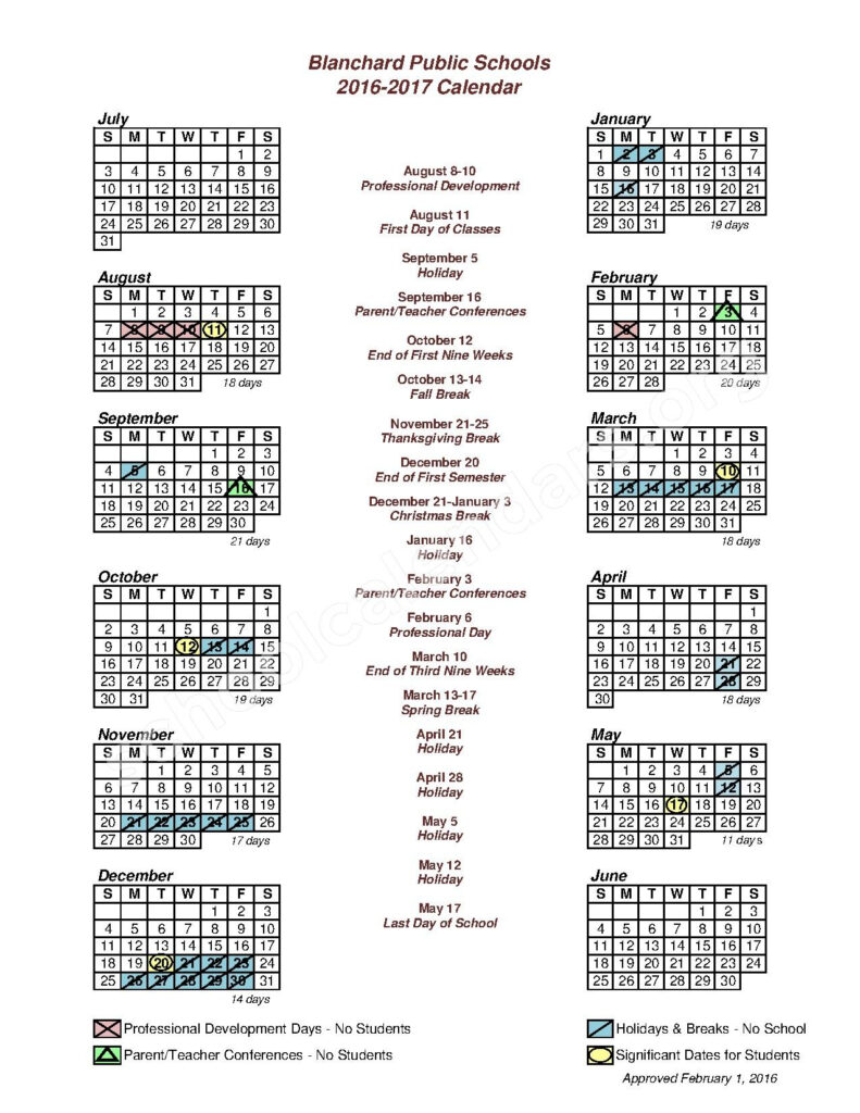 Blanchard Public Schools Calendars Blanchard OK