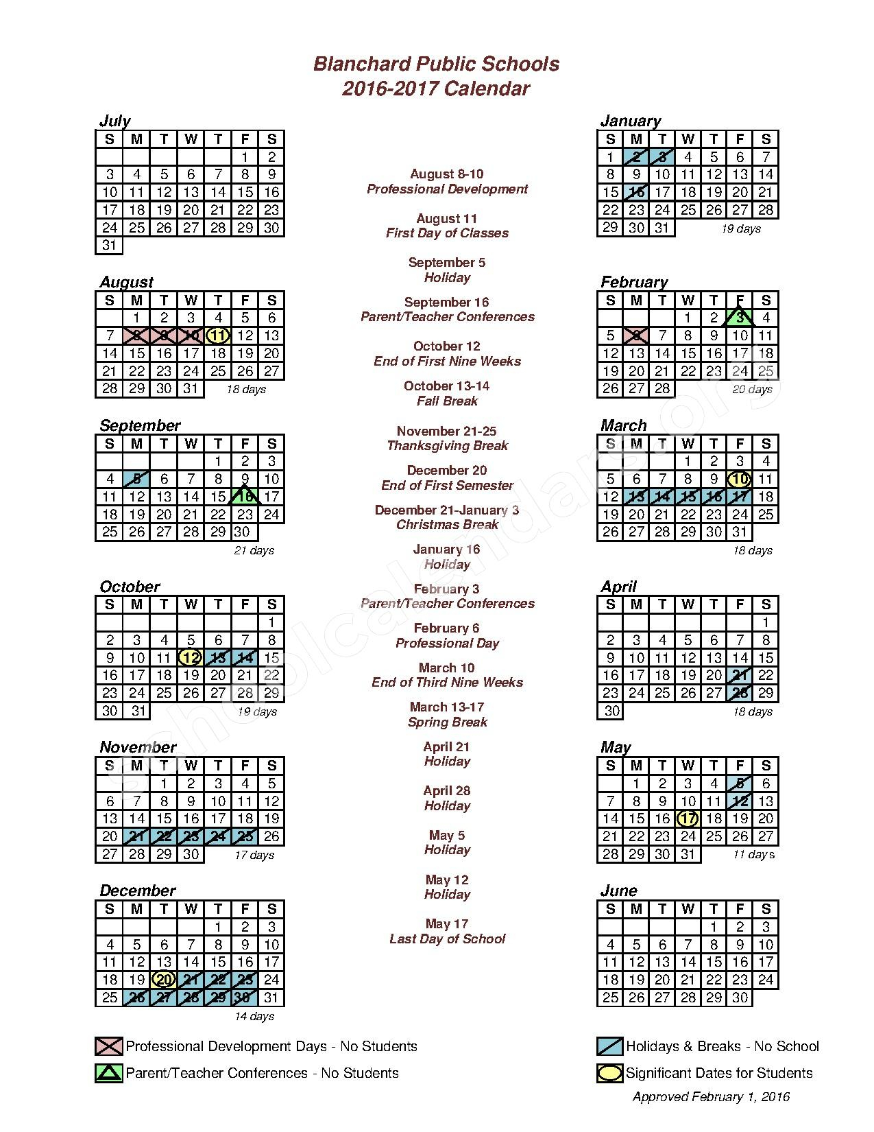 Blanchard Public Schools Calendars Blanchard OK