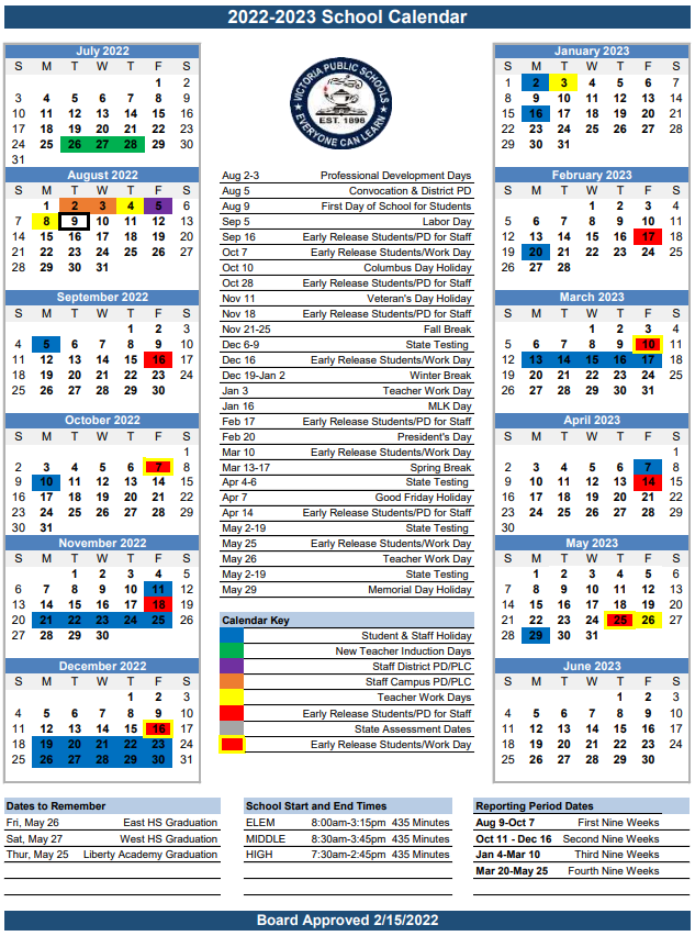 Board Approves 2022 23 Academic Calendar Chandler Elementary School