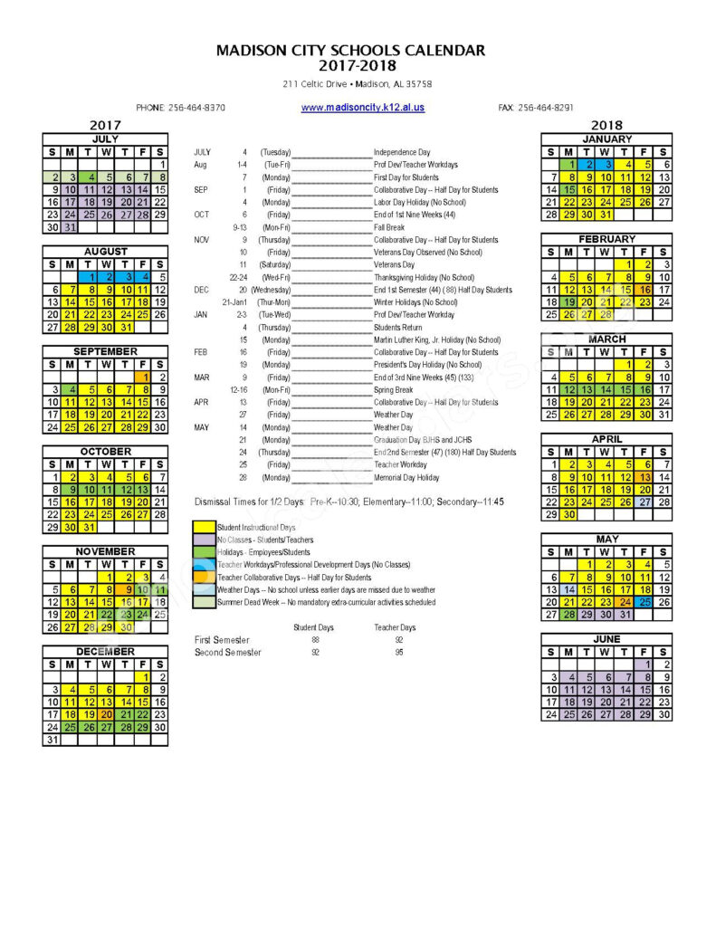 Bob Jones High School Calendars Madison AL